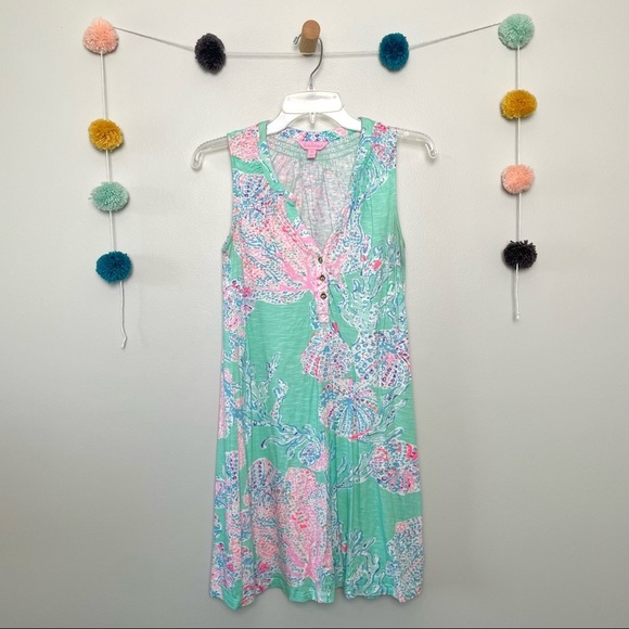 Lilly Pulitzer Essie Minty Fresh Sleeveless Mini Dress - Picture 1 of 8